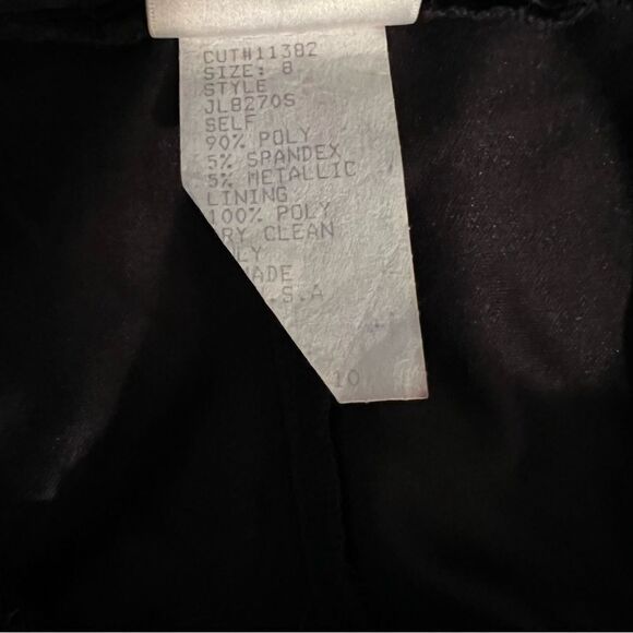 TADASHI V-Neck Black Dress Vintage Embellished Sequins V-Neck Shoji - Picture 5 of 5